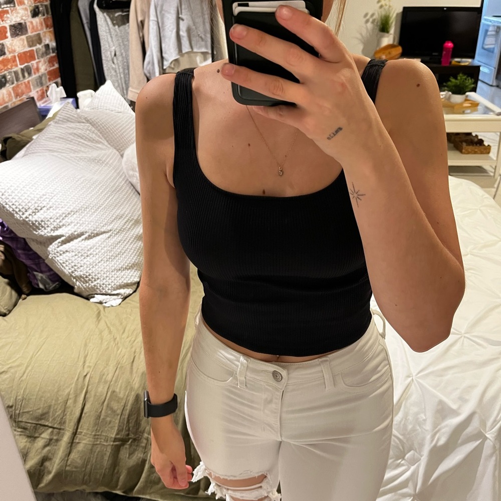 Dynamite ribbed cropped tank
